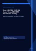 NUR 208 Mental Health Nursing Exam 3 Fortis Actual 2026&sol;2027 &ndash; Complete Questions with Detailed Rationales &vert; 100&percnt; Verified Answers &ndash; Pass Guaranteed &ndash; A&plus; Graded