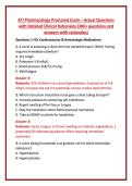 ATI Pharmacology Proctored Exam &ndash; Actual Questions with Detailed Clinical Rationales &lpar;300&plus; questions and answers with rationales&rpar; 