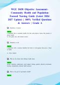 WGU D450 Objective Assessment&ndash; Community Health and Population-Focused Nursing Guide &lpar;Latest 2026&sol; 2027 Update&rpar; &vert; 100&percnt; Verified Questions & Answers &vert; Grade A