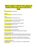 &NewLine;Medical Assisting Certification Study Guide Exam &NewLine;Questions With Accurate Answers 20252026 A&plus; &NewLine;Grade