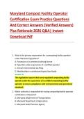 Maryland Compost Facility Operator &NewLine;Certification Exam Practice Questions &NewLine;And Correct Answers &lpar;Verified Answers&rpar; &NewLine;Plus Rationale 2026 Q&A&vert; Instant &NewLine;Download Pdf  