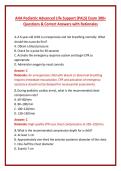 AHA Pediatric Advanced Life Support &lpar;PALS&rpar; Exam 300&plus; Questions & Correct Answers with Rationales 