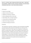 NHA PCT&sol; A PATIENT CORE TECHNICIAN CERTIFICATION EXAM &ndash; QUESTIONS&NewLine;AND ANSWERS &vert; VERIFIED AND WELL DETAILED ANSWERS &vert; PLUS RATIONALES&NewLine;&vert; DOWNLOAD AND PASS &vert; LATEST EXAM UPDATE 2026&sol;2027