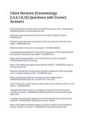 Client Services &lpar;Cosmetology 2&comma;3&comma;4&comma;7&comma;8&comma;15&rpar; Questions with Correct Answers