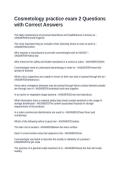 Cosmetology practice exam 2 Questions with Correct Answers&NewLine;&NewLine;