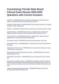 Cosmetology Florida State Board Clinical Exam Review 2024-2025 Questions with Correct Answers&NewLine;&NewLine;