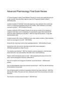 Advanced Pharmacology Final Exam Review &vert; Comprehensive Study Guide&comma; Practice Questions & Exam Prep 2026&sol;2027
