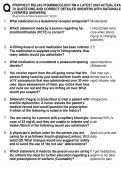 Prophecy Relias Pharmacology RN A Exam Review &vert; Pharmacology Practice Questions & Study Guide