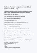 Multistate Pharmacy Jurisprudence Exam &lpar;MPJE&rpar; Federal Law Review &vert; Study Guide & Exam Prep 2026&sol;2027