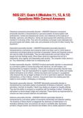 NSG 221&colon; Exam 4 &lpar;Modules 11&comma; 12&comma; & 13&rpar; Questions With Correct Answers