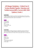 NSG 252 Exam 1 Study Guide &vert; Nursing Practice Questions & Comprehensive Exam Review