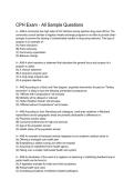 CPH Exam All Sample Questions &vert; Certified in Public Health Practice Questions & Exam Prep 2026&sol;2027