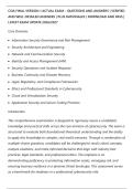 CSIA FINAL VERSION 1 ACTUAL EXAM &ndash; QUESTIONS AND ANSWERS &vert; VERIFIED&NewLine;AND WELL DETAILED ANSWERS &vert; PLUS RATIONALES &vert; DOWNLOAD AND PASS &vert;&NewLine;LATEST EXAM UPDATE 2026&sol;2027