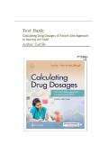 Test Bank&colon; Calculating Drug Dosages&colon; A Patient-Safe Approach to Nursing and Math&comma; 3rd Edition &vert; Nursing Dosage Calculation Study Guide
