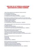 NSG 3160&colon; CH&period;19&colon; THORAX & LUNGS EXAM QUESTIONS WITH CORRECT ANSWERS