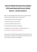 ATLS 10th Edition Post Exam Test &ndash; Complete ATLS Exam Questions with Correct Verified Answers &vert; A&plus; Study Guide