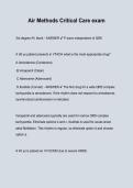 Air Methods Critical Care &vert; Critical Care Transport Study Guide & Exam Prep 2026&sol;2027