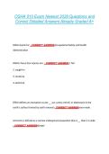 OSHA 510 Exam Newest 2026 Questions and &NewLine;Correct Detailed Answers Already Graded A&plus; 