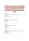 Florida Fire Pump Operator Test Questions and Answers &vert; Pump Operator Certification Study Guide &vert; NFPA 1901&comma; Water Supply&comma; Hydraulics&comma; Foam Operations & Apparatus Safety