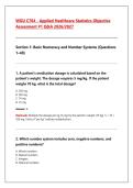 WGU C784 - Applied Healthcare Statistics Objective &NewLine;Assessment &num;1 Q&A 2026&sol;2027