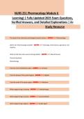 NURS 251 Pharmacology Module 6 2027 &vert; Portage Learning Practice Questions & Answers