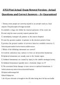 ATLS Post Actual Exam &ndash; Newest Version with Exam Questions and Correct Answers &vert; Advanced Trauma Life Support Study Guide 2027&sol;2028