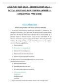 ATLS Post Test Certification Exam &ndash; Actual Questions and Verified Answers &vert; Advanced Trauma Life Support Study Guide 2027&sol;2028