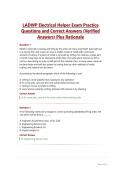 LADWP Electrical Helper Exam Practice Questions and Correct Answers &lpar;Verified Answers&rpar; Plus Rationale