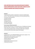 CHES CERTIFIED HEALTH EDUCATION SPECIALISTS NEWEST EXAM COMPREHENSIVE EXAM QUESTIONS COMPLETE WITH VERIFIED ANSWERS AND DETAILED RATIONALE