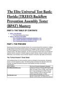 2026&sol;2027 S-Tier Elite Test Bank&colon; Florida &lpar;TREEO&rpar; Backflow Prevention Assembly Tester &lpar;BPAT&rpar; Mastery &NewLine;&lpar;Complex Q&A&rpar;