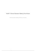 NU671 Clinical Decision Making Final Exam &ndash; Herzing University