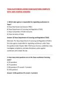 TEXAS AUCTIONEER LICENSE EXAM QUESTIONS COMPLETE WITH 100&percnt; VERIFIED ANSWERS