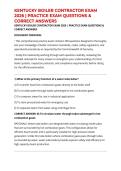 KENTUCKY BOILER CONTRACTOR EXAM 2026 &vert; PRACTICE EXAM QUESTIONS & CORRECT ANSWERS