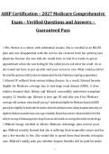 AHIP Certification &ndash; 2027&sol;2028 Medicare Comprehensive Exam &vert; Verified Questions and Answers &ndash; Complete Study Guide