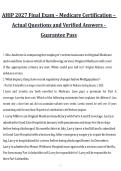 AHIP 2027 Final Exam &ndash; Medicare Certification Questions and Verified Answers &vert; Complete Exam Study Guide