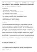 WGU D312 ANATOMY AND PHYSIOLOGY 1 OA &ndash; QUESTIONS AND ANSWERS &vert;&NewLine;VERIFIED AND WELL DETAILED ANSWERS &vert; PLUS RATIONALES &vert; DOWNLOAD&NewLine;AND PASS &vert; LATEST EXAM UPDATE 2026&sol;2027