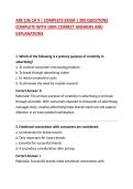 ARE 136 CH 9 &vert; COMPLETE EXAM &vert; 200 QUESTIONS COMPLETE WITH 100&percnt; CORRECT ANSWERS AND EXPLANATIONS