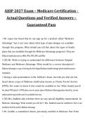 AHIP 2027 Exam &ndash; Medicare Certification Questions and Verified Answers &vert; Complete Medicare Certification Study Guide