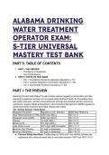 ALABAMA Drinking Water Treatment Operator Exam - S-Tier Mastery Test Bank &lpar;2026&sol;2027&rpar; &vert; ADEM Compliance & Process Chemistry