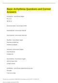 Basic Arrhythmia Questions & Correct Answers &vert; Cardiac Rhythm Study Guide & Exam Prep 2026&sol;2027