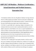 AHIP 2027 All Modules &ndash; Medicare Certification Questions and Verified Answers &vert; Complete Exam Study Guide