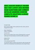 ANCC AGACNP Barkley Review &ndash; Adult-Gerontology Acute Care Nurse Practitioner Exam Review