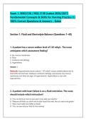 Exam 1&colon; NSG3130 &sol; NSG 3130 &lpar;Latest 2026&sol;2027&rpar; &NewLine;Fundamental Concepts & Skills for Nursing Practice II &vert; &NewLine;100&percnt; Correct Questions & Answers - Galen