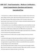 AHIP 2027 Final Examination &ndash; Medicare Certification &vert; Comprehensive Questions and Answers &ndash; Complete Study Guide