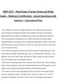 AHIP 2027 Final Exam&comma; Practice Exam and Study Guide &ndash; Medicare Certification Questions and Answers &vert; Complete Exam Preparation
