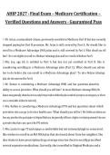 AHIP 2027 Final Exam &ndash; Medicare Certification &vert; Verified Questions and Answers &ndash; Complete Study Guide