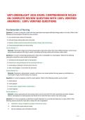 VATI GREENLIGHT 2026 EXAM&colon; COMPREHENSIVE NCLEX-RN COMPLETE REVIEW QUESTION WITH 100&percnt; VERIFIED ANSWERS &vert; 100&percnt; VERIFIED QUESTIONS&NewLine;