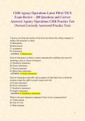 CISR Agency Operations Latest PRACTICE Exam Review &ndash; 200 Questions and Correct Answers&sol; Agency Operations CISR Practice Test &lpar;Newest Correctly Answered Practice Test&rpar;