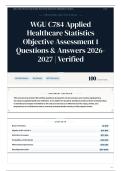 WGU C784 Applied Healthcare Statistics Objective Assessment 1 Questions & Answers 2026-2027 Verified