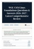 WGU C851 Linux Foundations Questions & Answers 2026-2027 Latest Comprehensive Review
